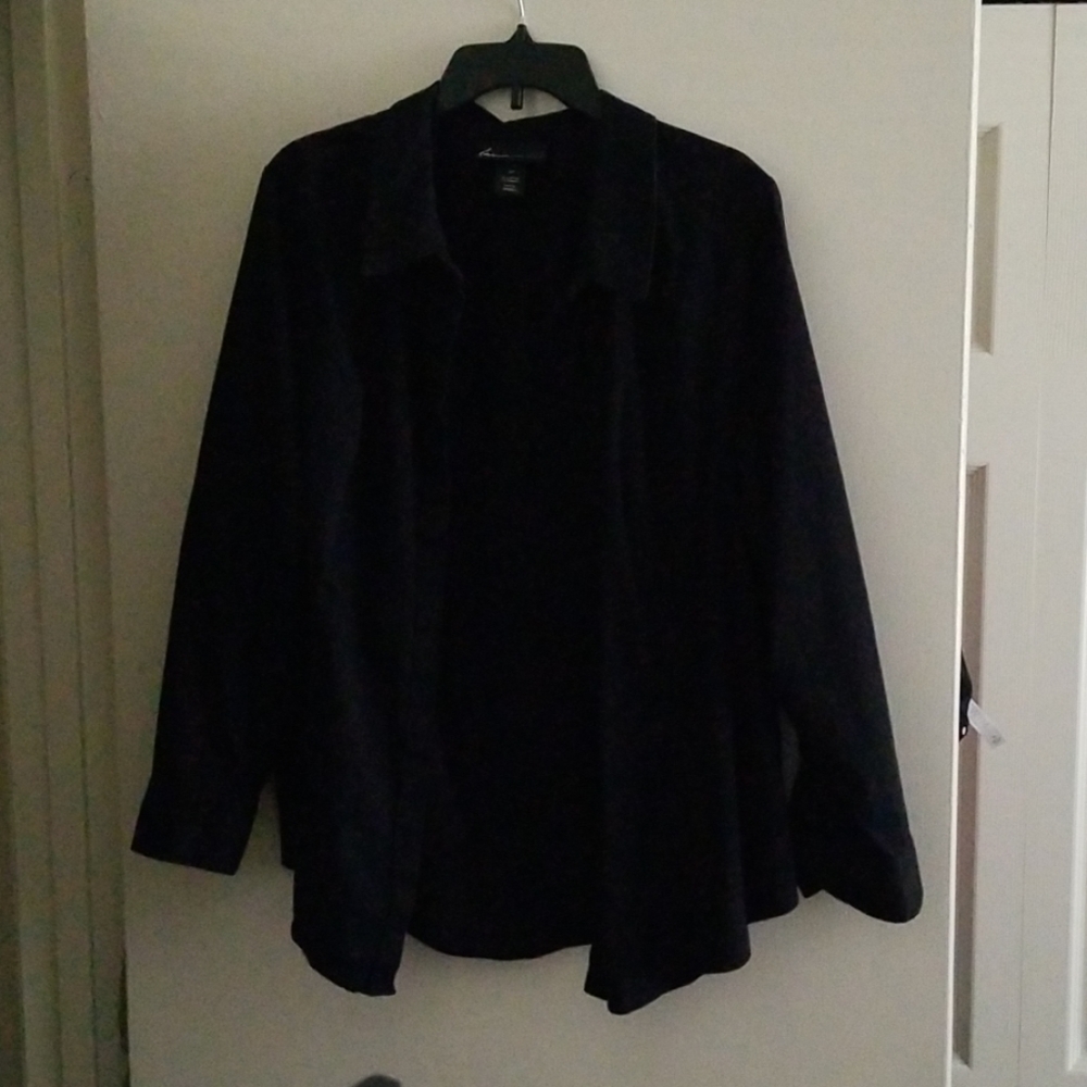 Lane Bryant sz 28 long sleeve button down shirt